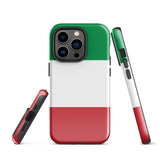 Italy Italian Flag iPhone Case 15 14 13 12 11 Pro Max Plus Mini Tough Fitted Hard Protective Shell Glossy Rubber Phone Case Gift Idea