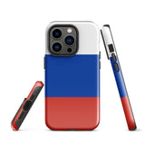 Russia Russian Flag iPhone Case 15 14 13 12 11 Pro Max Plus Mini Tough Fitted Hard Protective Shell Glossy Rubber Phone Case Gift Idea