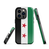 Funda para iPhone 15, 14, 13, 12 y 11 Pro Max Plus Mini con la bandera de Siria gratis Ideas de regalo Mapa del país Horizonte Regalo para ella Ideas para él Recuerdo de viaje