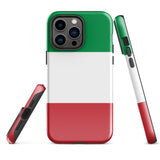 Italy Italian Flag iPhone Case 15 14 13 12 11 Pro Max Plus Mini Tough Fitted Hard Protective Shell Glossy Rubber Phone Case Gift Idea