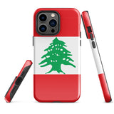 Lebanon Lebanese Flag iPhone Case 15 14 13 12 11 Pro Max Plus Mini Tough Fitted Hard Protective Shell Glossy Rubber Phone Case Gift Idea