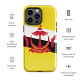 Brunei Bruneian Flag iPhone Case 15 14 13 12 11 Pro Max Plus Mini Gift Travel Souvenir