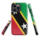 St Kitts & Nevis Flag iPhone Case 15 14 13 12 11 Pro Max Plus Mini Gift Travel Souvenir