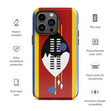 Eswatini Flag iPhone Case 15 14 13 12 11 Pro Max Plus Mini Gift Travel Souvenir