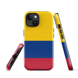 Colombia Colombian Flag  iPhone 15 14 13 12 11 Pro Max Plus Mini Phone Case iPhone Tough Rugged Protective iPhone case