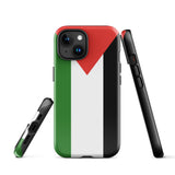 Funda para iPhone con la bandera de Palestina 15, 14, 13, 12 y 11 Pro Max Plus Mini Ideas para regalos Mapa del país Horizonte Regalos para ella Ideas para él