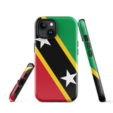 St Kitts & Nevis Flag iPhone Case 15 14 13 12 11 Pro Max Plus Mini Gift Travel Souvenir