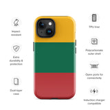 Lithuania Lietuva Lithuanian Flag iPhone Case 15 14 13 12 11 Pro Max Plus Mini Gift Travel Souvenir