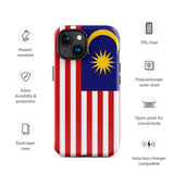 Malaysia Malaysian Flag iPhone Case 15 14 13 12 11 Pro Max Plus Mini Gift Travel Souvenir