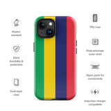 Mauritius Mauritian Flag iPhone Case 15 14 13 12 11 Pro Max Plus Mini Gift Travel Souvenir