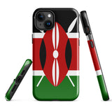 Kenya kenyan Flag iPhone Case 15 14 13 12 11 Pro Max Plus Mini Tough Fitted Hard Protective Shell Glossy Rubber Phone Case Gift Idea