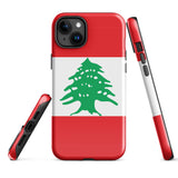 Lebanon Lebanese Flag iPhone Case 15 14 13 12 11 Pro Max Plus Mini Tough Fitted Hard Protective Shell Glossy Rubber Phone Case Gift Idea