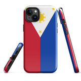 Philippines Filipino Flag iPhone Case 15 14 13 12 11 Pro Max Plus Mini Tough Fitted Hard Protective Shell Glossy Rubber Phone Case Gift Idea