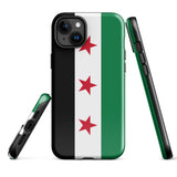 Funda para iPhone 15, 14, 13, 12 y 11 Pro Max Plus Mini con la bandera de Siria gratis Ideas de regalo Mapa del país Horizonte Regalo para ella Ideas para él Recuerdo de viaje