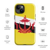 Brunei Bruneian Flag iPhone Case 15 14 13 12 11 Pro Max Plus Mini Gift Travel Souvenir