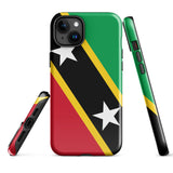 St Kitts & Nevis Flag iPhone Case 15 14 13 12 11 Pro Max Plus Mini Gift Travel Souvenir