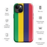 Mauritius Mauritian Flag iPhone Case 15 14 13 12 11 Pro Max Plus Mini Gift Travel Souvenir