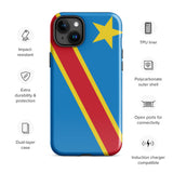 Democratic Republic of the Congo Kinshasa Flag iPhone Case 15 14 13 12 11 Pro Max Plus Mini Gift Travel Souvenir