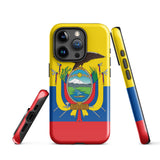 Ecuador Ecuadorian Flag iPhone 15 14 13 12 11 Pro Max Plus Mini Phone Case iPhone Tough Rugged Protective iPhone case