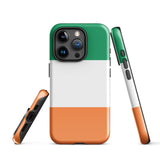 Ireland Éire Irish Flag iPhone Case 15 14 13 12 11 Pro Max Plus Mini Tough Fitted Hard Protective Shell Glossy Rubber Phone Case Gift Idea