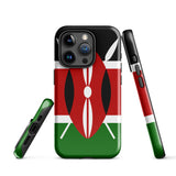 Kenya kenyan Flag iPhone Case 15 14 13 12 11 Pro Max Plus Mini Tough Fitted Hard Protective Shell Glossy Rubber Phone Case Gift Idea