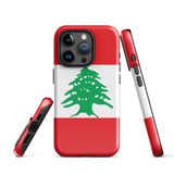 Lebanon Lebanese Flag iPhone Case 15 14 13 12 11 Pro Max Plus Mini Tough Fitted Hard Protective Shell Glossy Rubber Phone Case Gift Idea