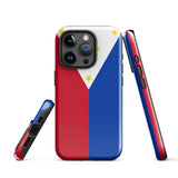 Philippines Filipino Flag iPhone Case 15 14 13 12 11 Pro Max Plus Mini Tough Fitted Hard Protective Shell Glossy Rubber Phone Case Gift Idea