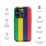 Mauritius Mauritian Flag iPhone Case 15 14 13 12 11 Pro Max Plus Mini Gift Travel Souvenir