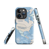 World map travelling North America iPhone Case 15 14 13 12 11 Pro Max Plus Mini Gift Travel Souvenir