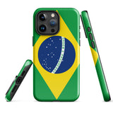 Brazil Brasil Brazilian Flag iPhone 15 14 13 12 11 Pro Max Plus Mini Phone Case iPhone Tough Rugged Protective iPhone case