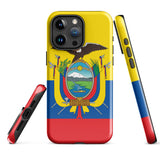 Ecuador Ecuadorian Flag iPhone 15 14 13 12 11 Pro Max Plus Mini Phone Case iPhone Tough Rugged Protective iPhone case