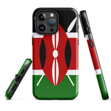 Kenya kenyan Flag iPhone Case 15 14 13 12 11 Pro Max Plus Mini Tough Fitted Hard Protective Shell Glossy Rubber Phone Case Gift Idea