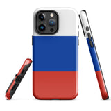 Russia Russian Flag iPhone Case 15 14 13 12 11 Pro Max Plus Mini Tough Fitted Hard Protective Shell Glossy Rubber Phone Case Gift Idea