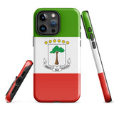 Equatorial Guinea Guinean Flag iPhone Case 15 14 13 12 11 Pro Max Plus Mini Gift Ideas Country Map Skyline Gift Travel  Souvenir