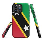 St Kitts & Nevis Flag iPhone Case 15 14 13 12 11 Pro Max Plus Mini Gift Travel Souvenir