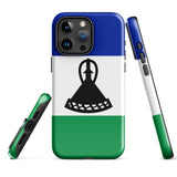 Lesotho Basotho Flag iPhone Case 15 14 13 12 11 Pro Max Plus Mini Gift Travel Souvenir