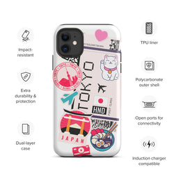 Tokyo Japan Japanese iPhone 14 13 12 11 Pro Max Plus Mini Phone Case iPhone Tough Rugged Protective iPhone case