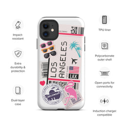 Los Angeles California La Cali  iPhone 14 13 12 11 Pro Max Plus Mini Phone Case iPhone Tough Rugged Protective iPhone case