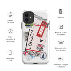 London England British  United Kingdom iPhone 14 13 12 11 Pro Max Plus Mini Phone Case iPhone Tough Rugged Protective iPhone case