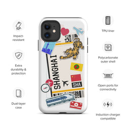 Shanghai China Chinese  iPhone 14 13 12 11 Pro Max Plus Mini Phone Case iPhone Tough Rugged Protective iPhone case