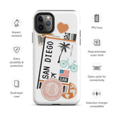 San Diego California Cali Surf Beach iPhone 14 13 12 11 Pro Max Plus Mini Phone Case iPhone Tough Rugged Protective iPhone case