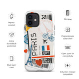 Paris France French  iPhone 14 13 12 11 Pro Max Plus Mini Phone Case iPhone Tough Rugged Protective iPhone case