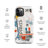 Paris France French  iPhone 14 13 12 11 Pro Max Plus Mini Phone Case iPhone Tough Rugged Protective iPhone case