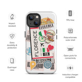 Florence Italy Italian  Italia iPhone 14 13 12 11 Pro Max Plus Mini Phone Case Tough Rugged Protective iPhone case