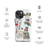 Manila Philippines  Jollibee Filipino Flag iPhone 14 13 12 11 Pro Max Plus Mini Phone Case iPhone Tough Rugged Protective iPhone case