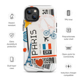 Paris France French  iPhone 14 13 12 11 Pro Max Plus Mini Phone Case iPhone Tough Rugged Protective iPhone case